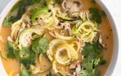Whitney’s Recipe Coconut Curry Chicken Soup with Zoodles
